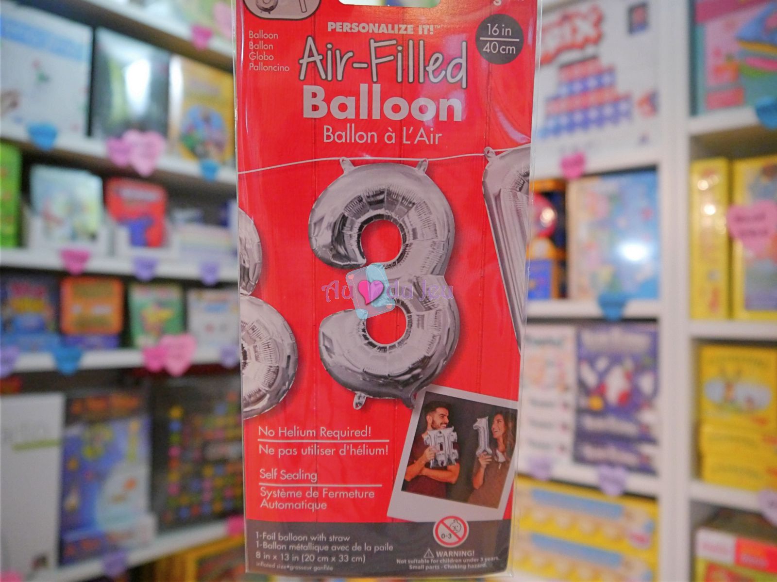 Ballon Chiffre 3 Argenté Air