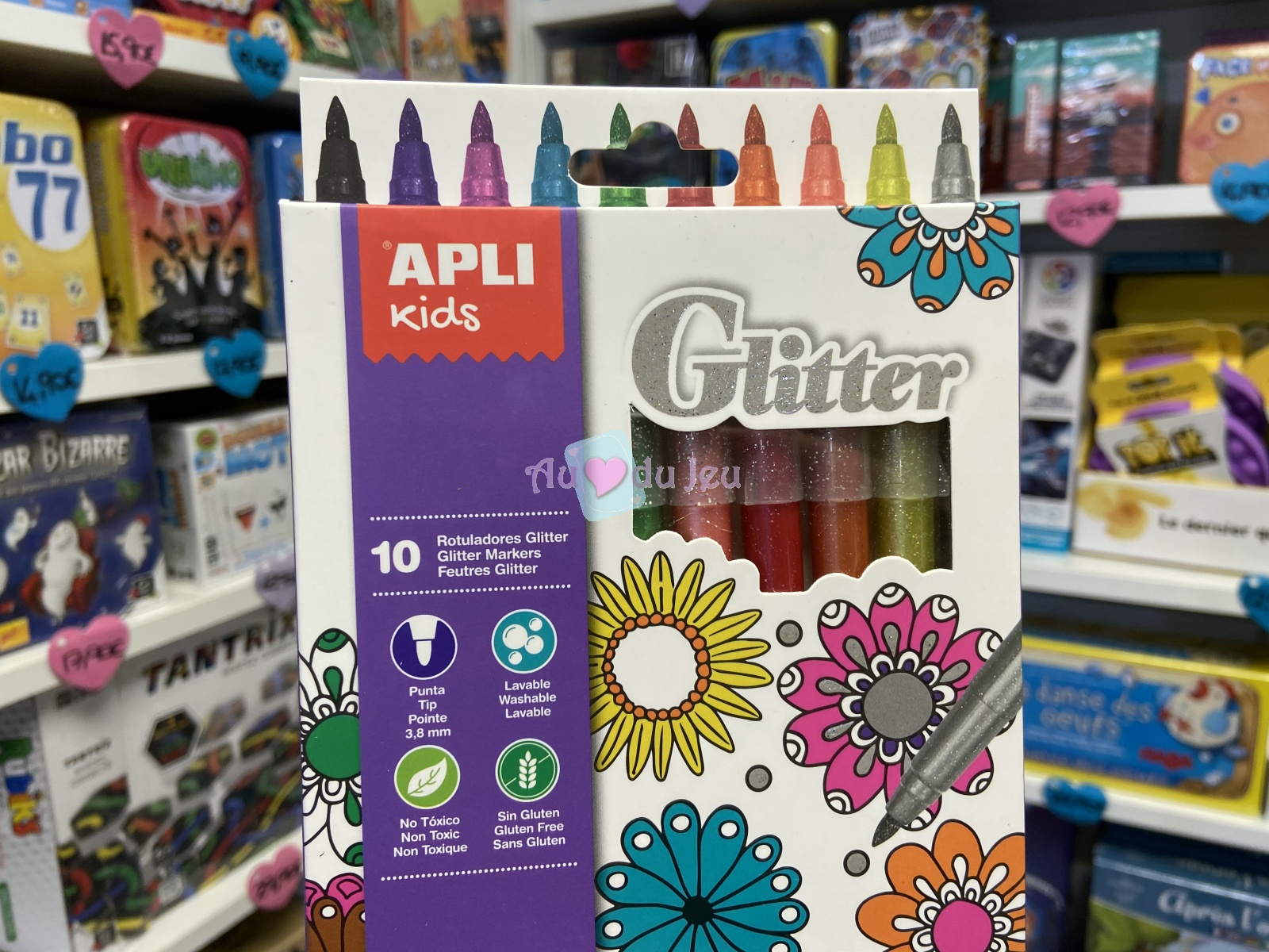 10 Marqueurs Glitter APLI Kids