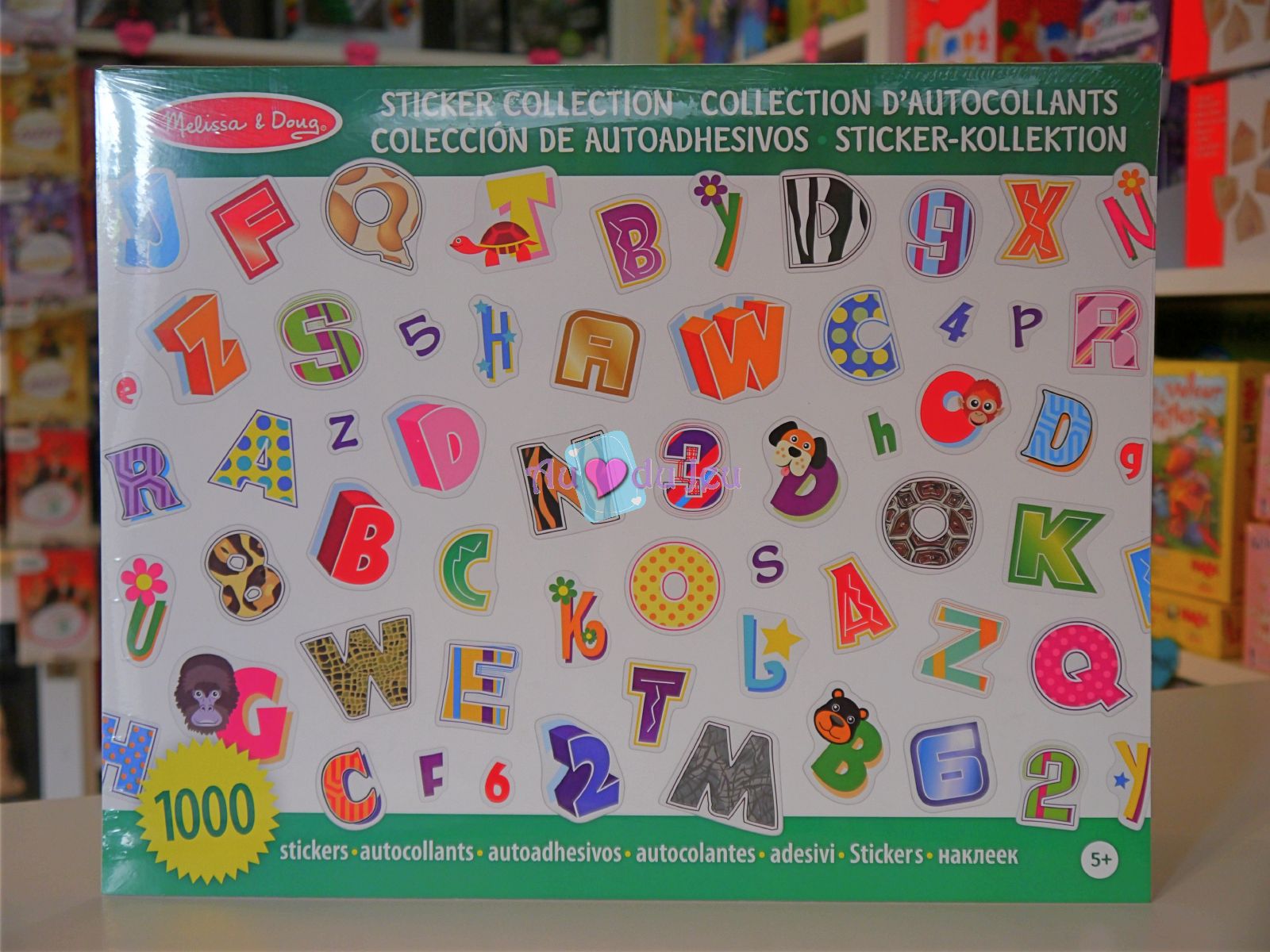 1000 autocollants stickers lettres alphabet
