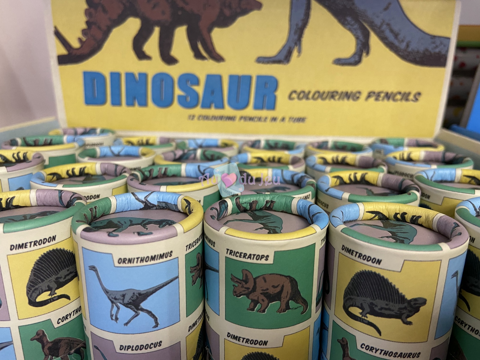 12 Crayons de Couleur Dinosaures