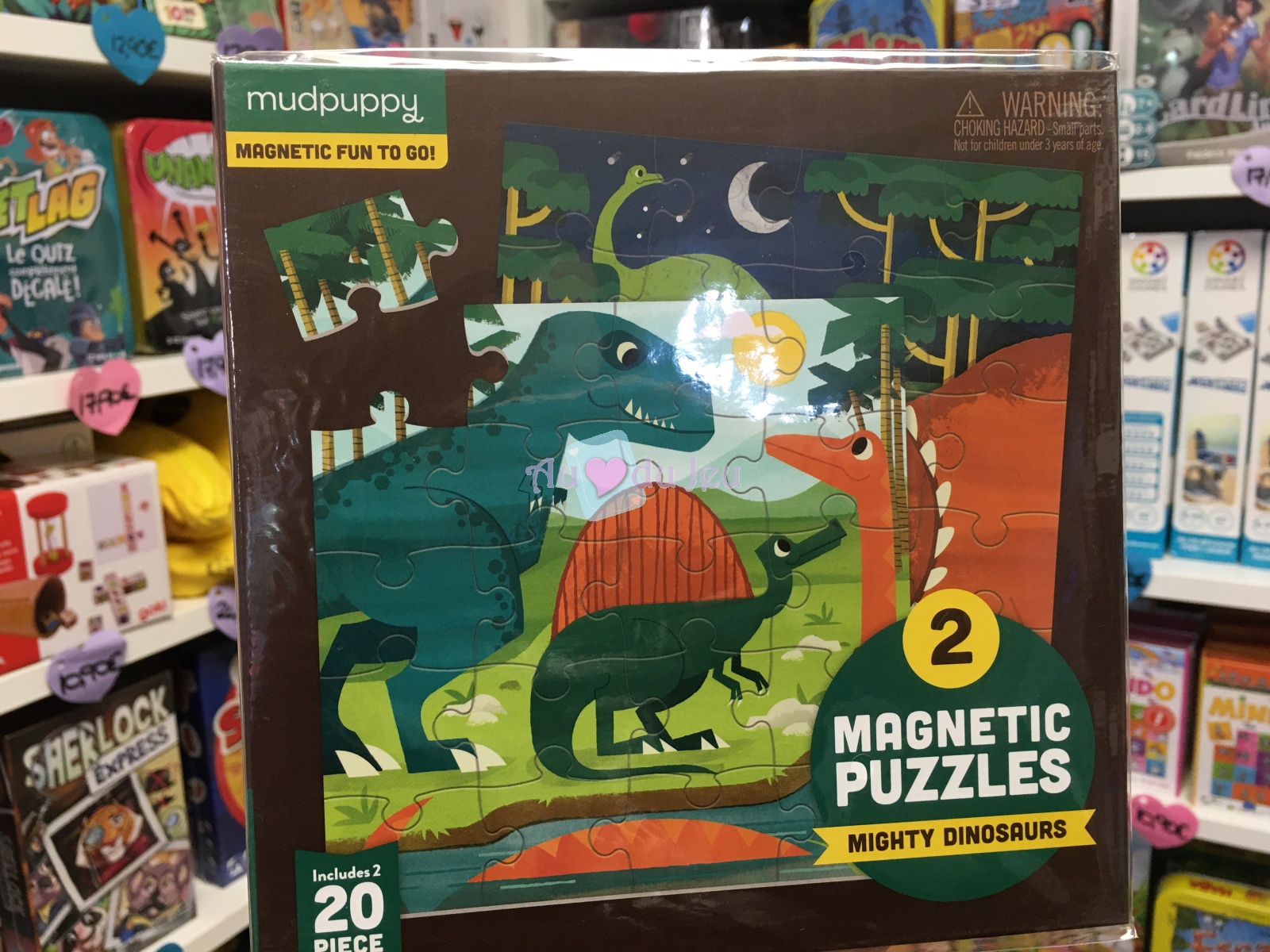 2 Puzzles Magnétiques Dinosaures Mudpuppy