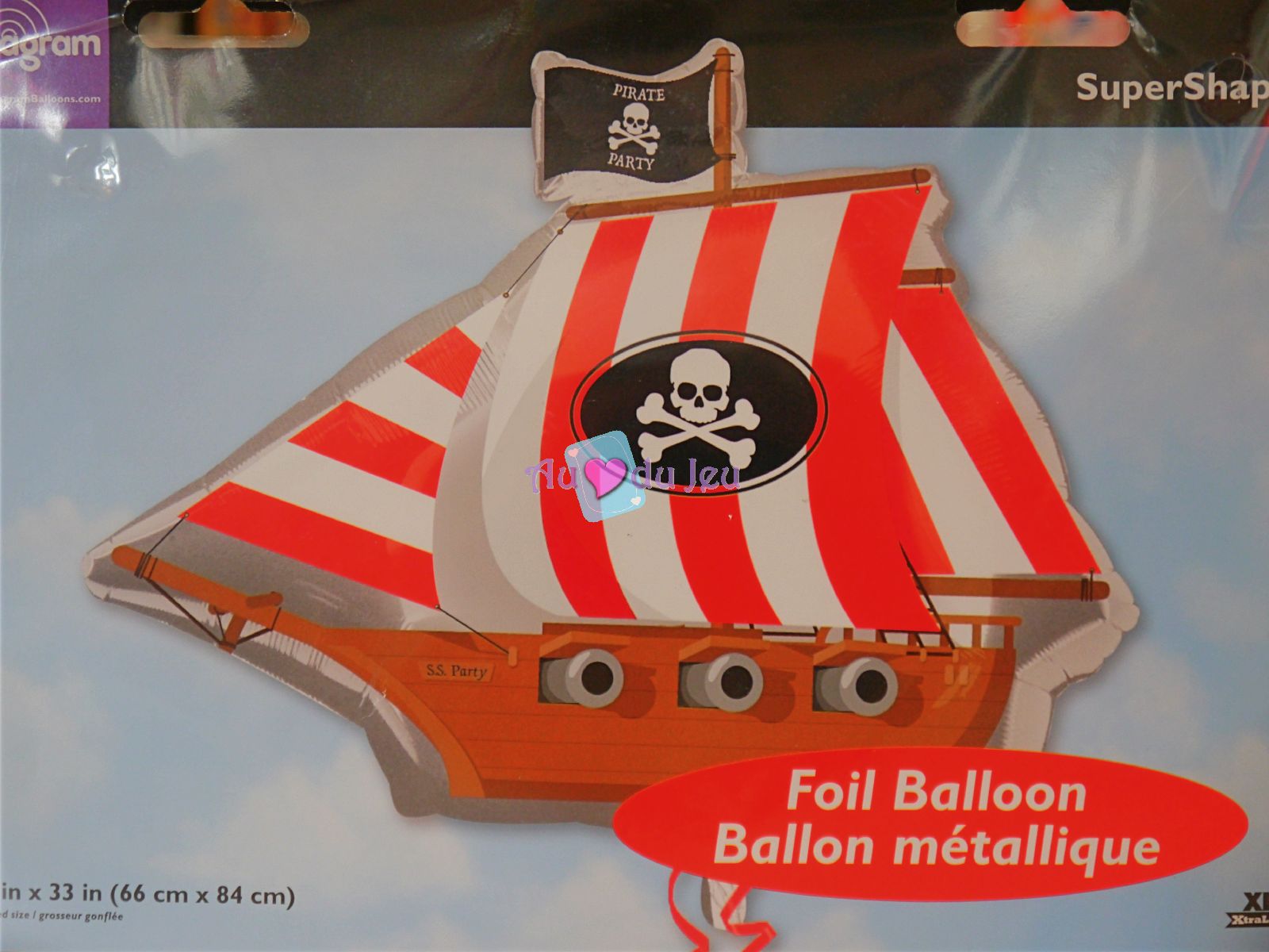 Ballon Hélium Bateau Pirate 33"" Géant