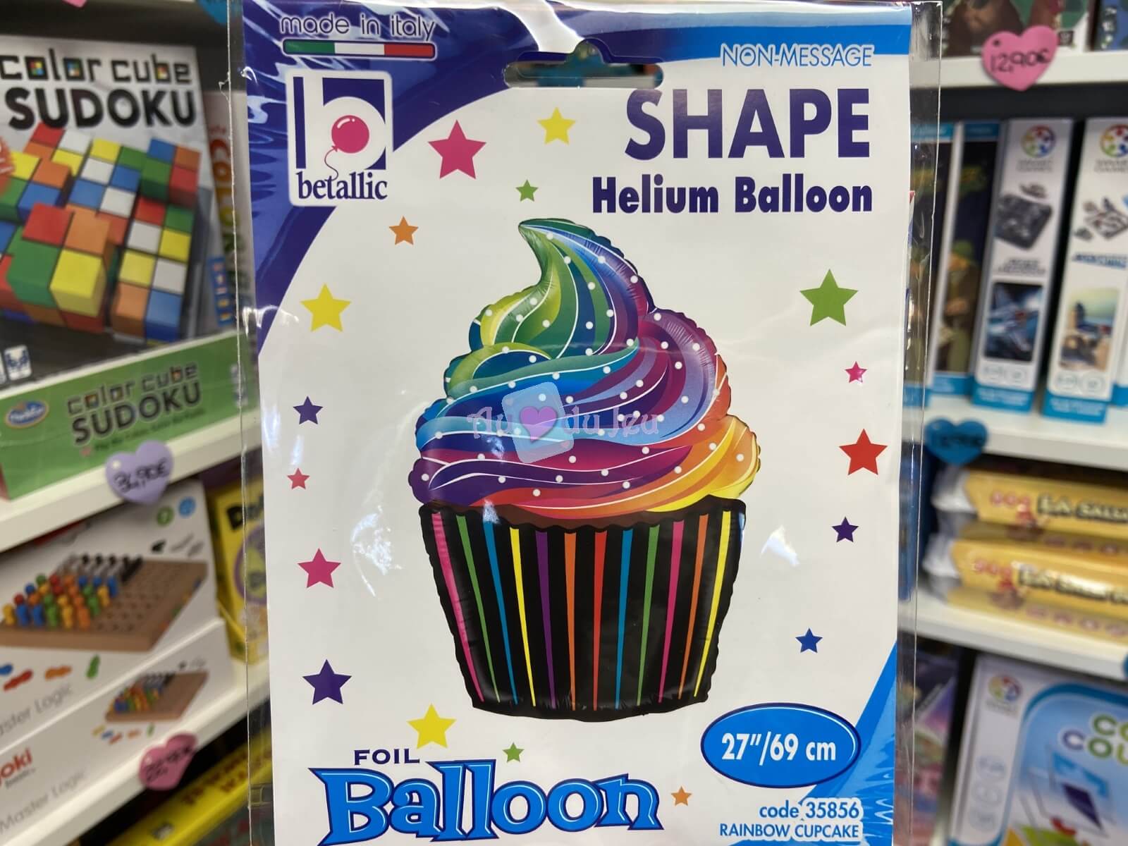 Ballon Cupcake Arc-en-ciel 69cm