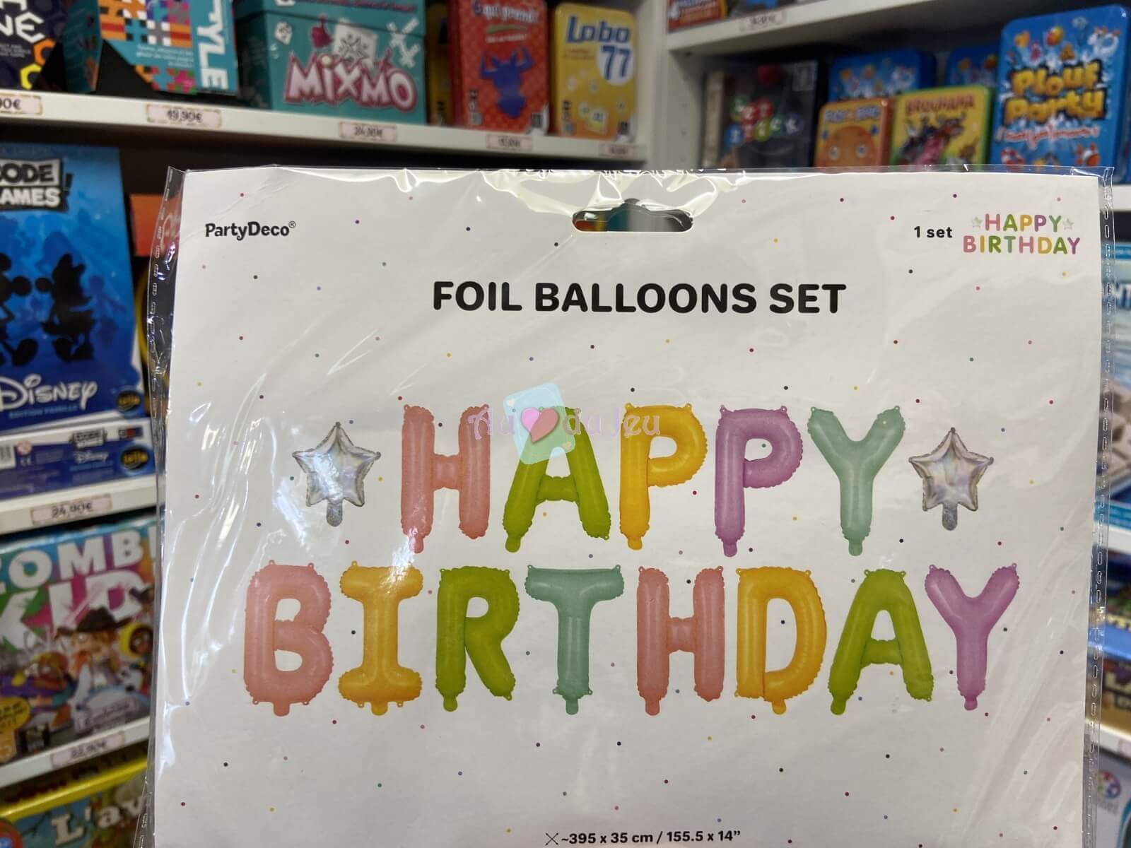Ballon Lettres Bappy Birthday Pastel