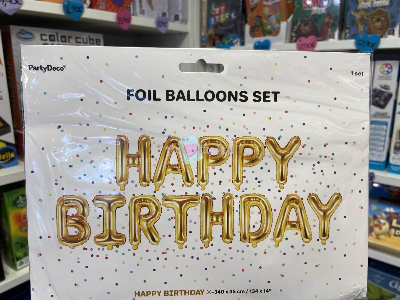 Ballon Lettres Happy Birthday Gold PartyDeco