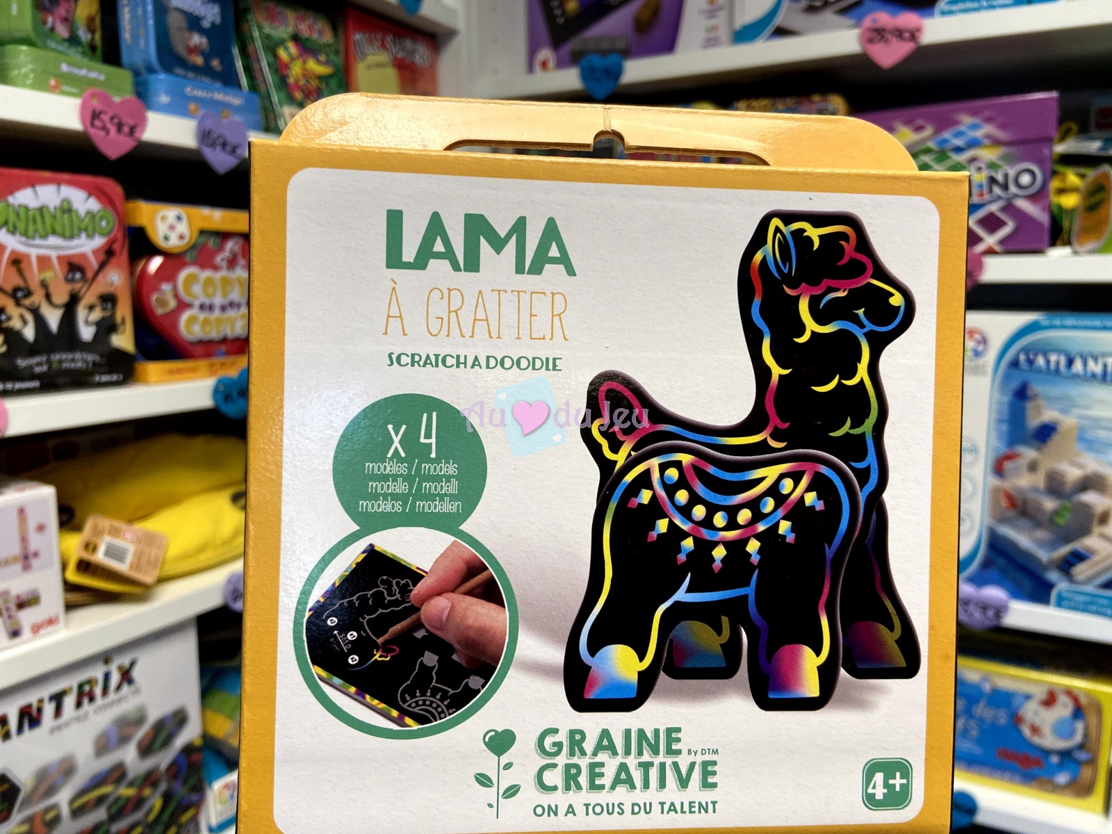 Boite Cartes à Gratter 3D - Lama Graine Creative