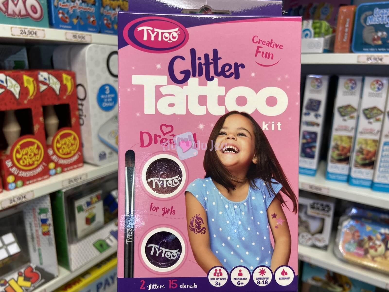 Kit De Tatouages Glitter Rose