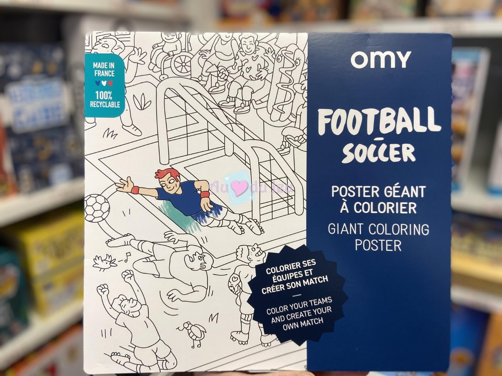 Poster Géant A Colorier Football OMY