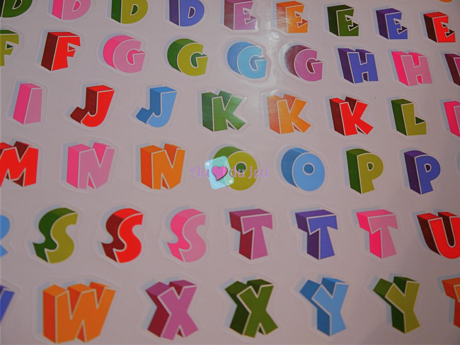1000 autocollants stickers lettres alphabet
