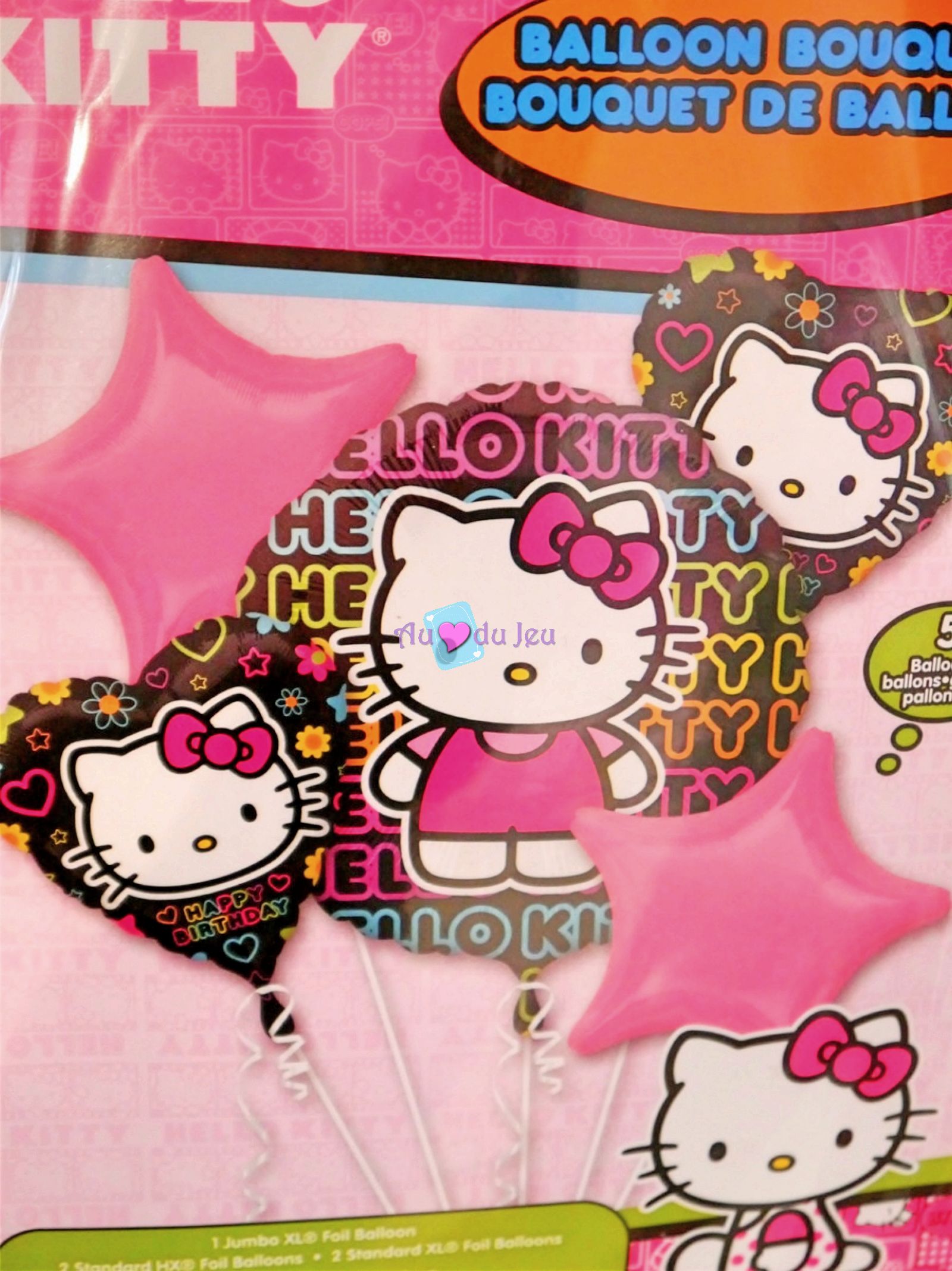 5 Ballons Hélium Hello Kitty