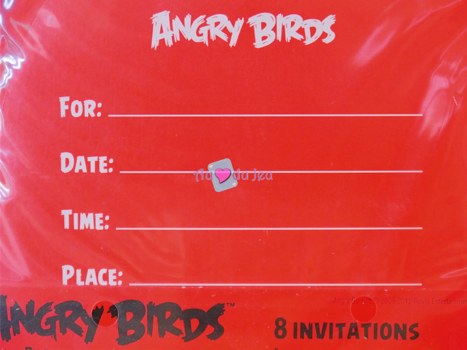 Cartes Invitation Angry Birds