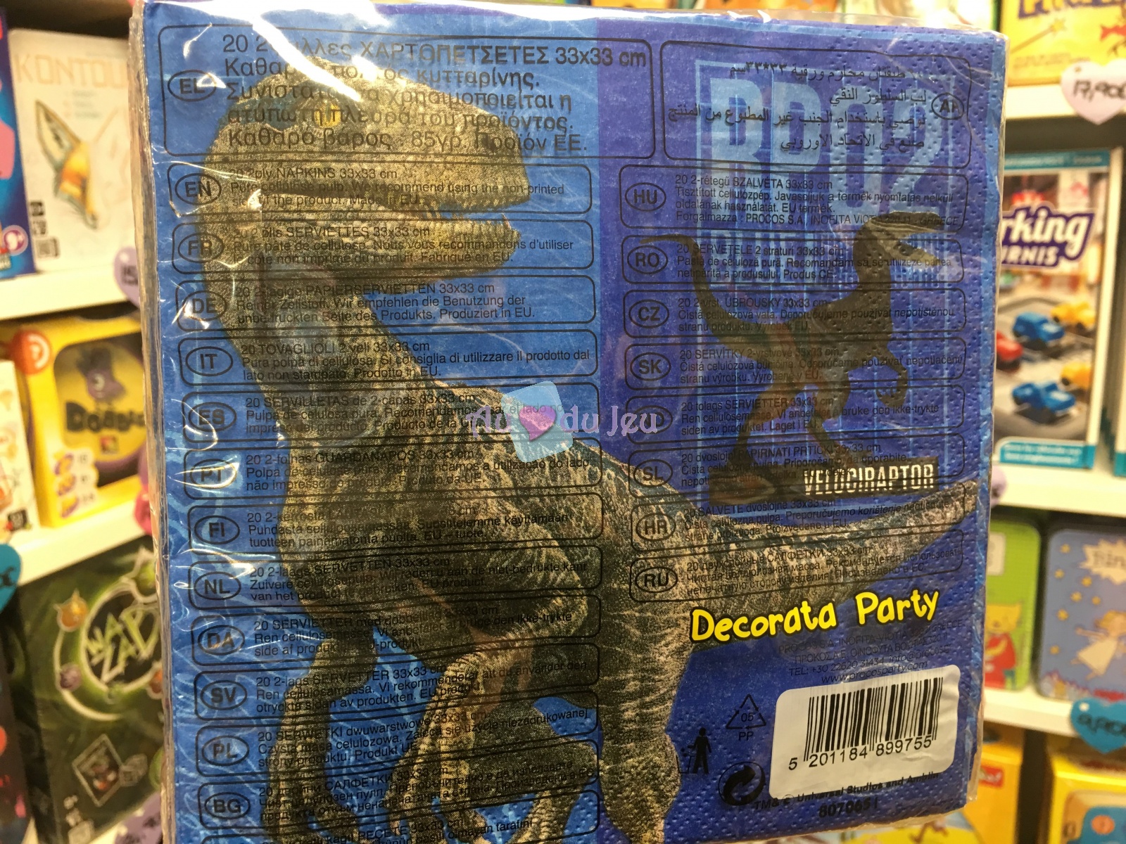 20 Serviettes Jurassic World