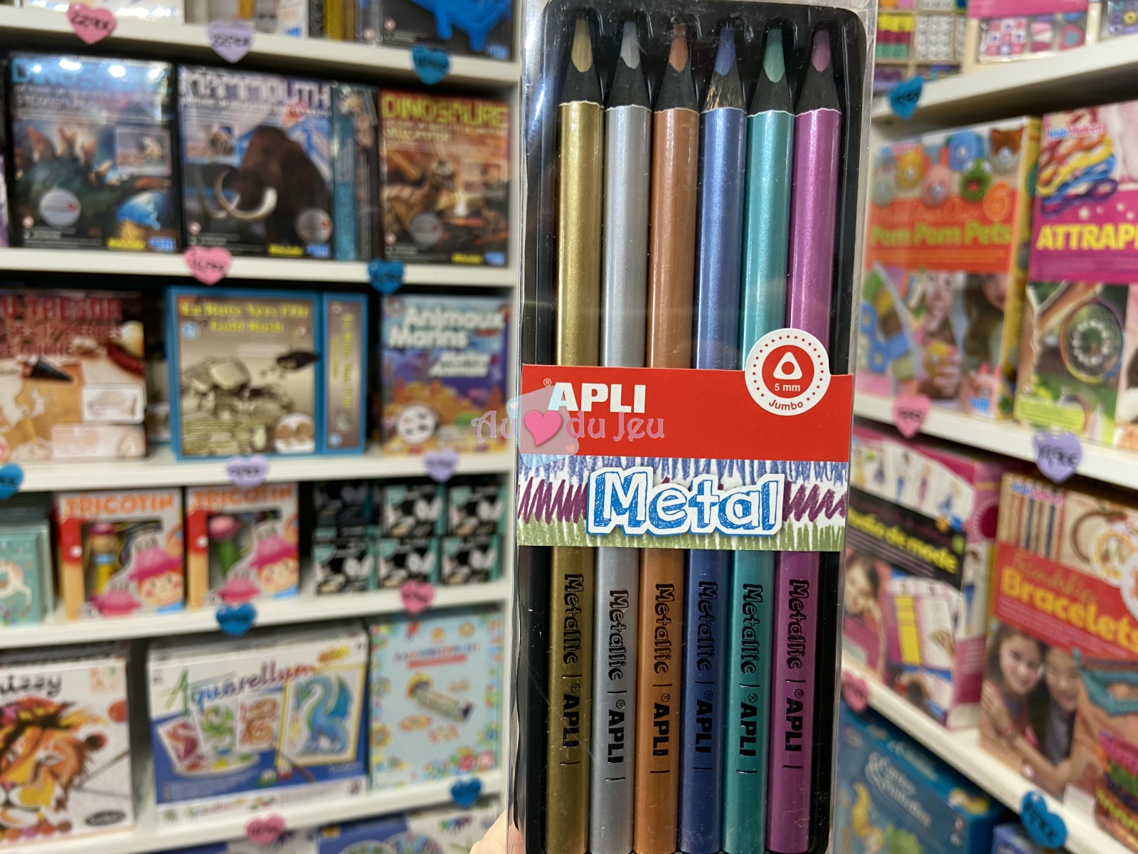 6 Crayons de Couleurs Jumbo - Métal APLI Kids