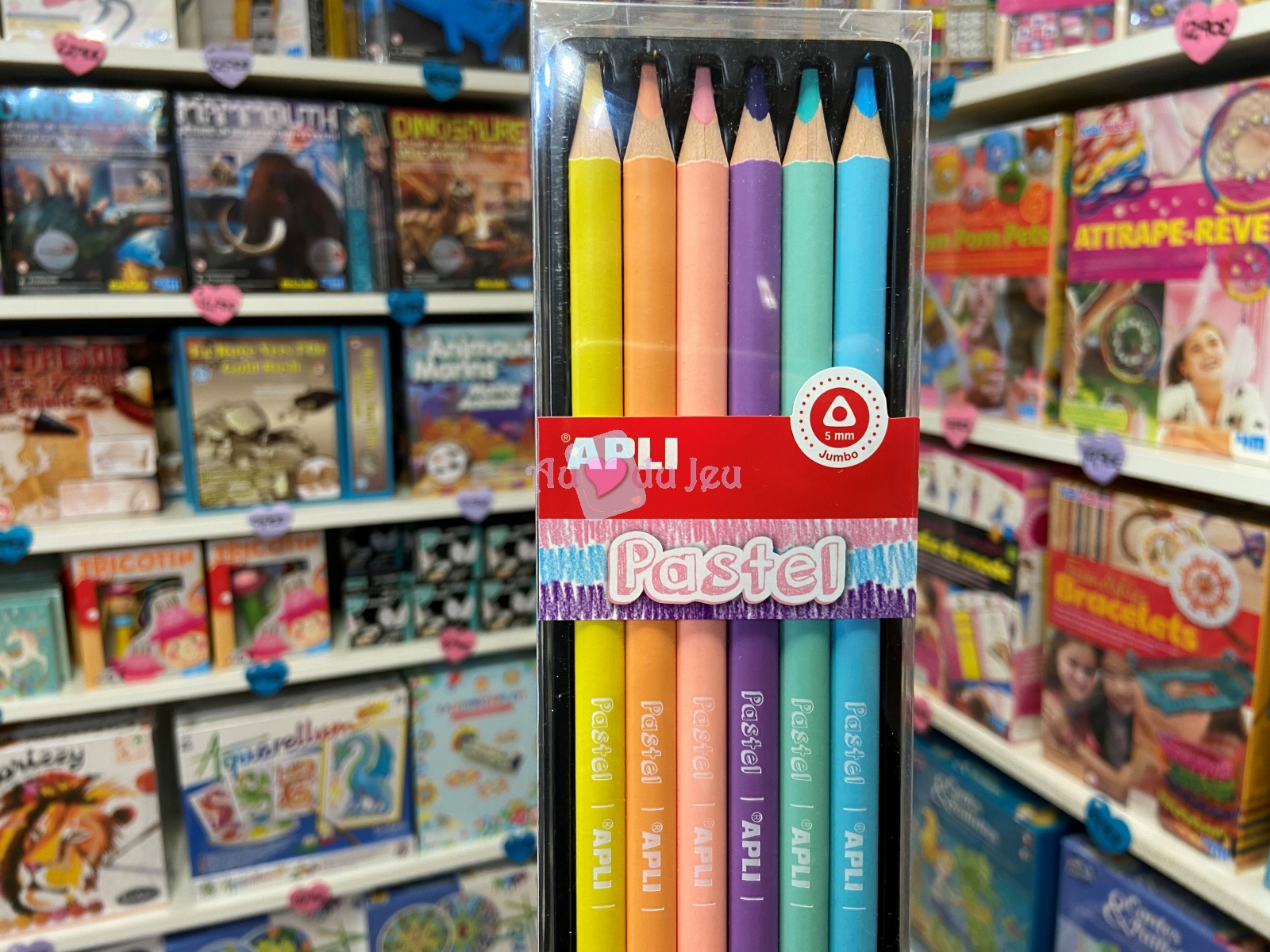 6 Crayons de Couleurs Jumbo - Pastel APLI Kids