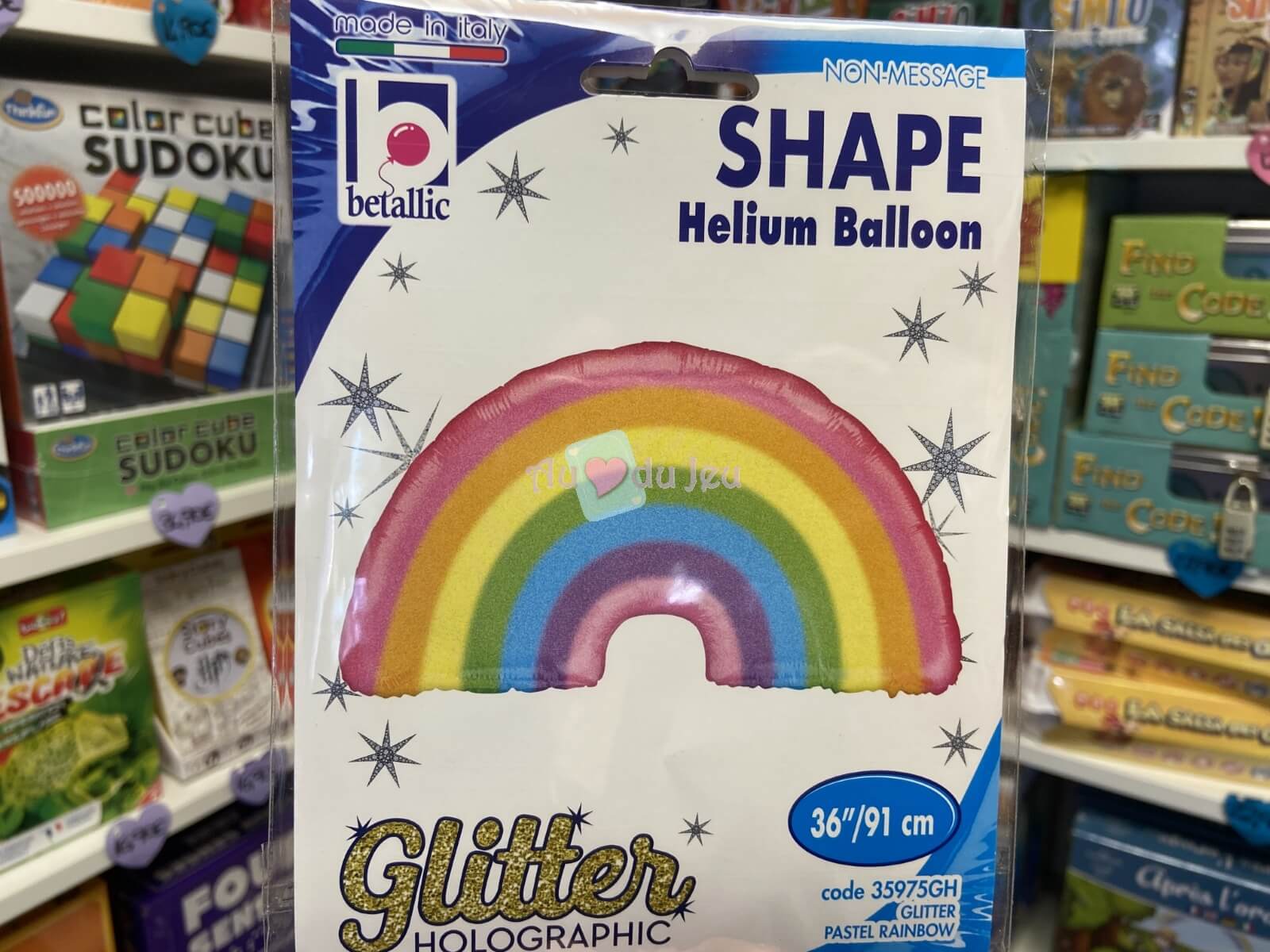 Ballon Arc-en-ciel Glitter 36'' 