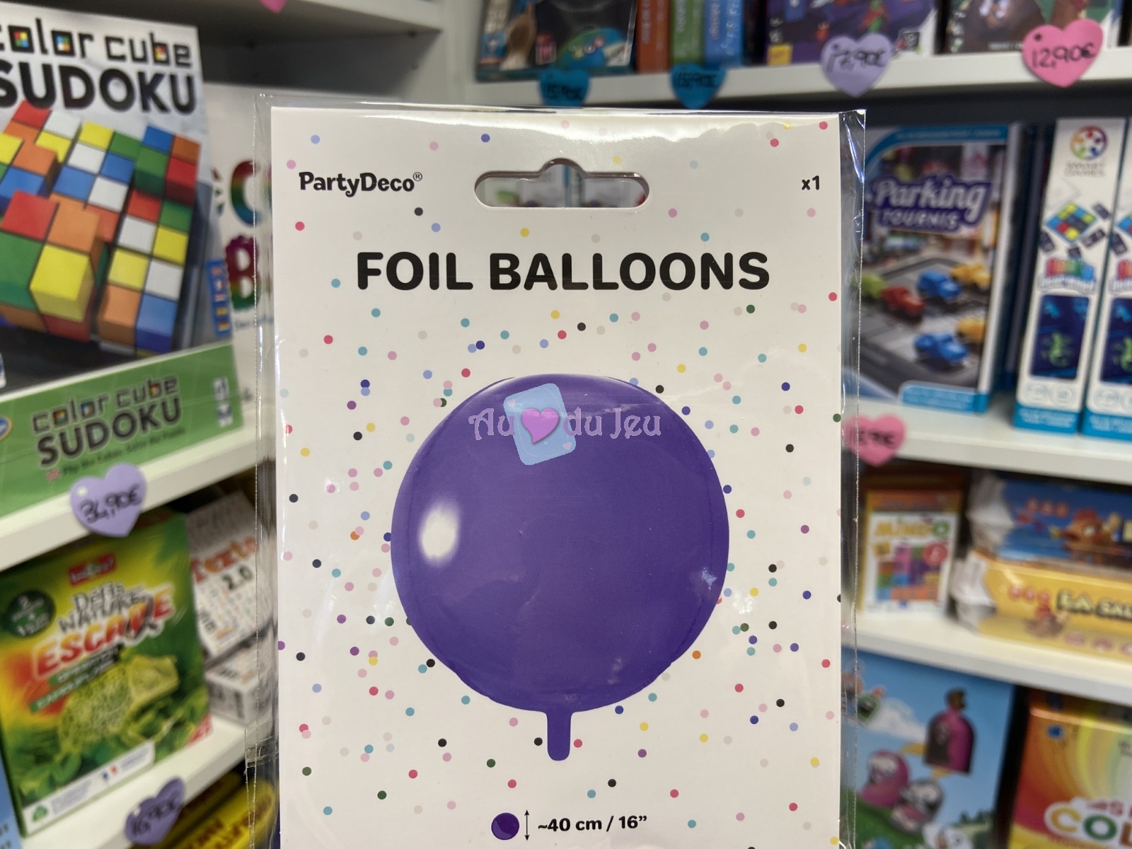 Ballon Boule Violet 40cm PartyDeco