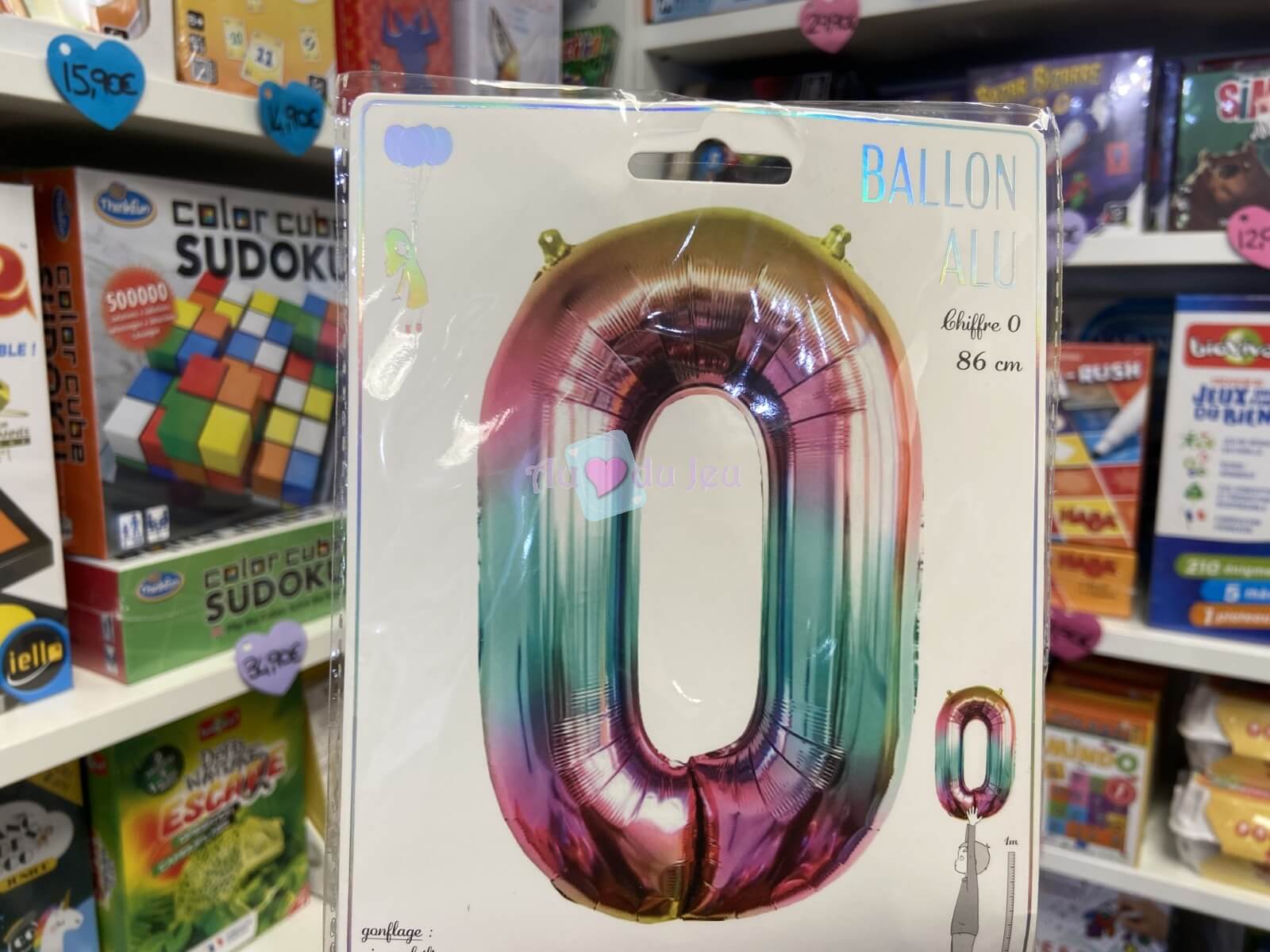 Ballon Chiffre 0 Irise Pastel 
