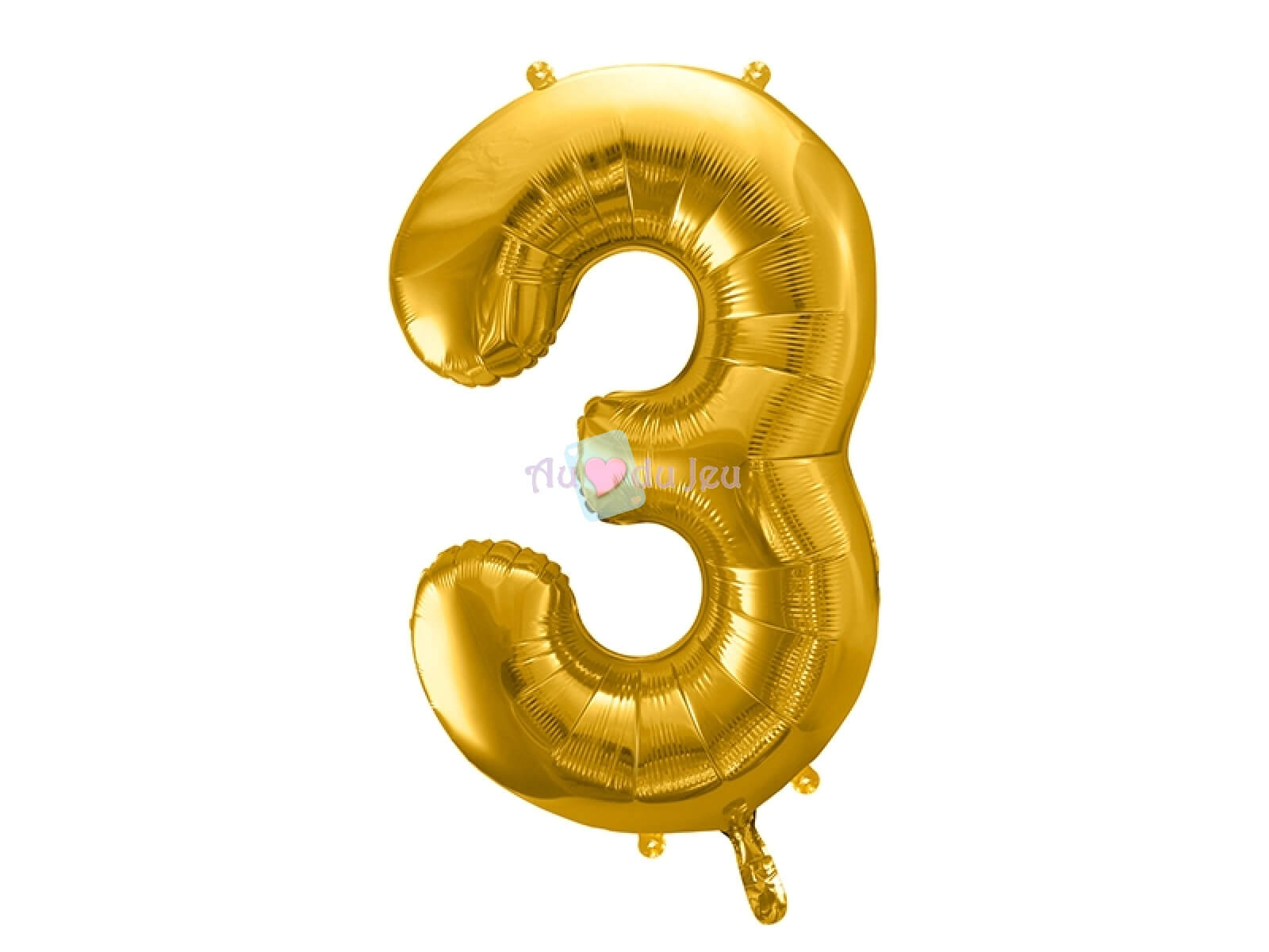 Ballon Chiffre 3 - Dore (86 Cm) 