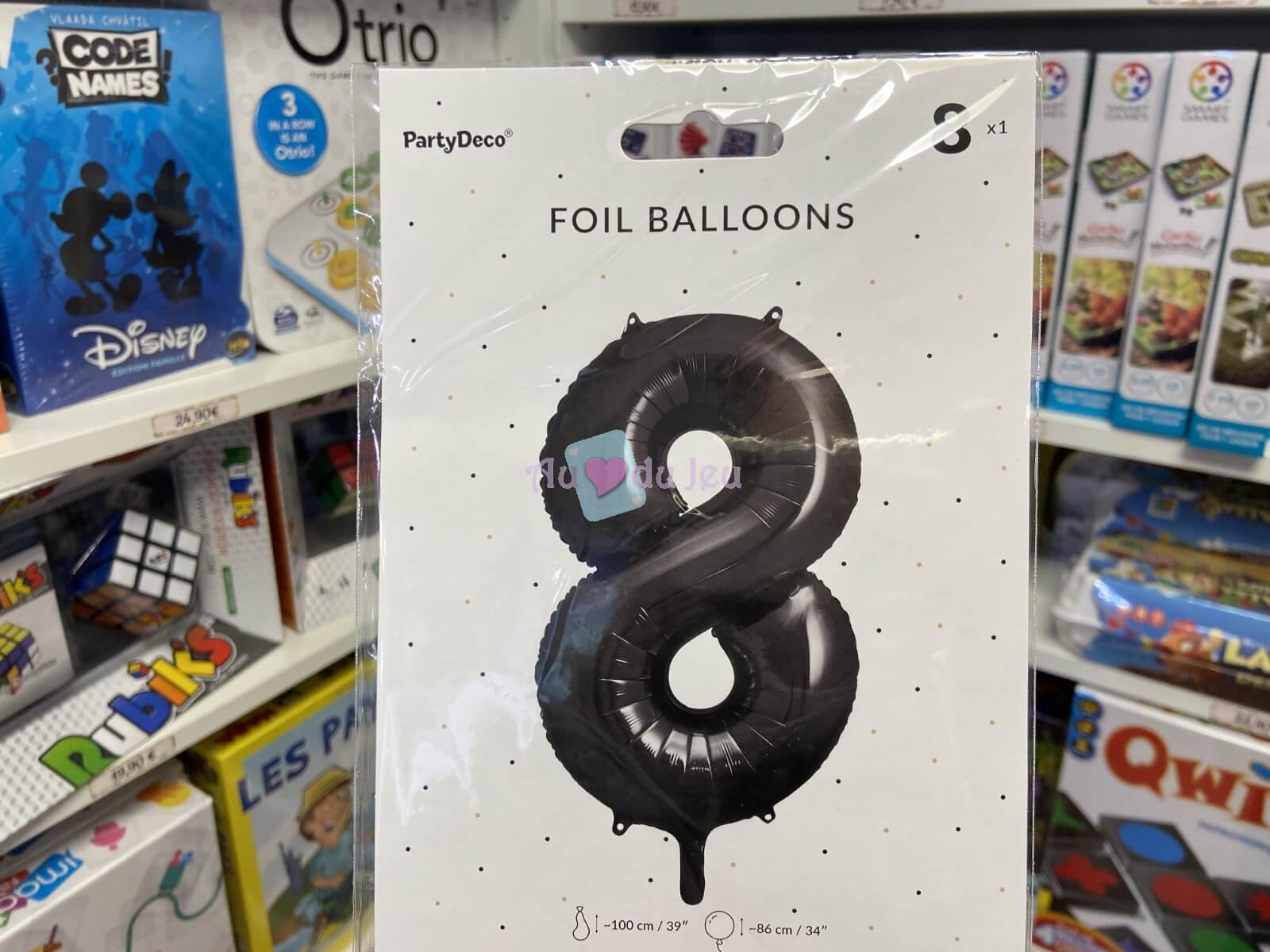 Ballon Chiffre 8 - Noir (86 Cm) 