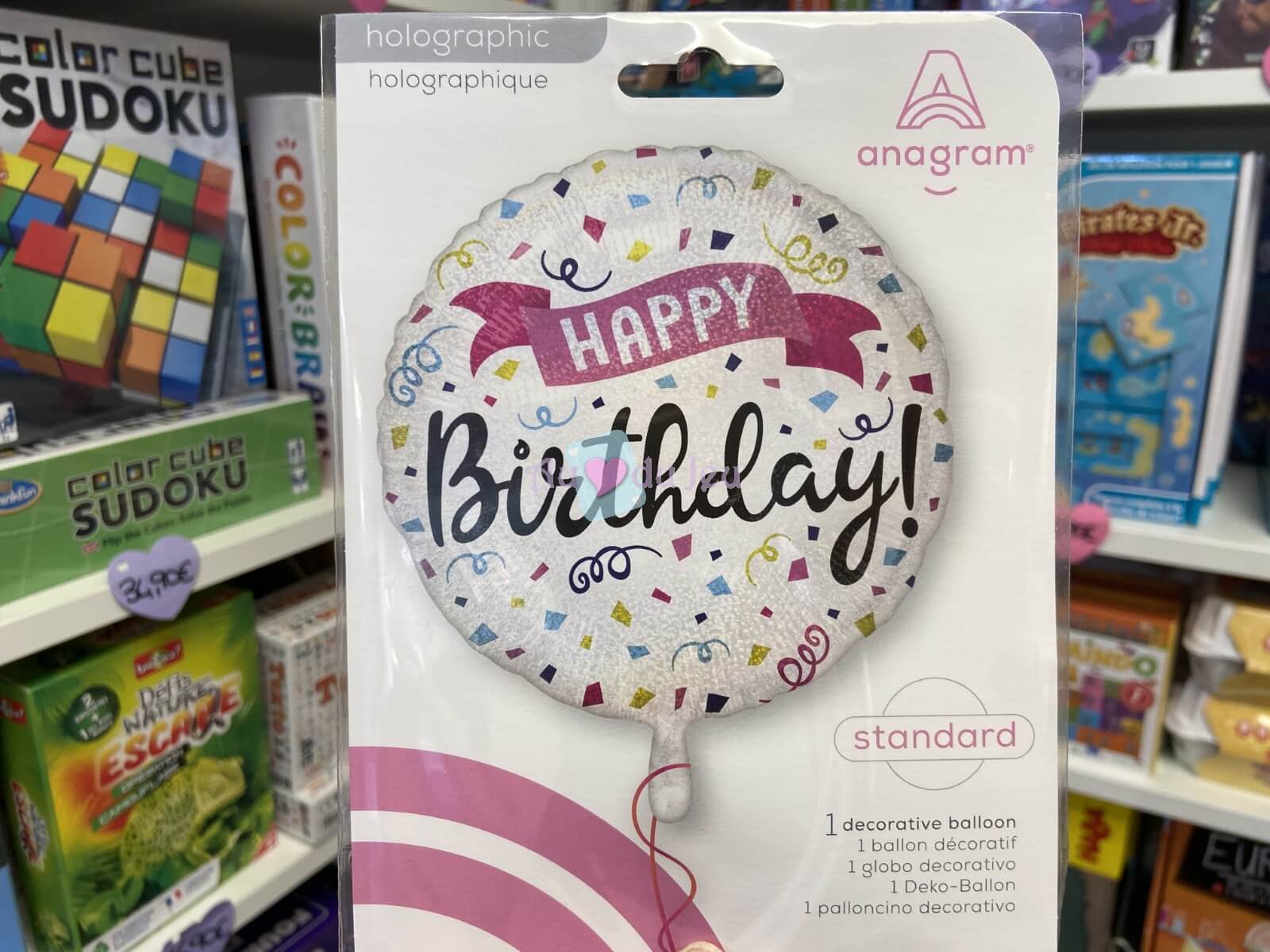 Ballon Happy Birthday Holographic 