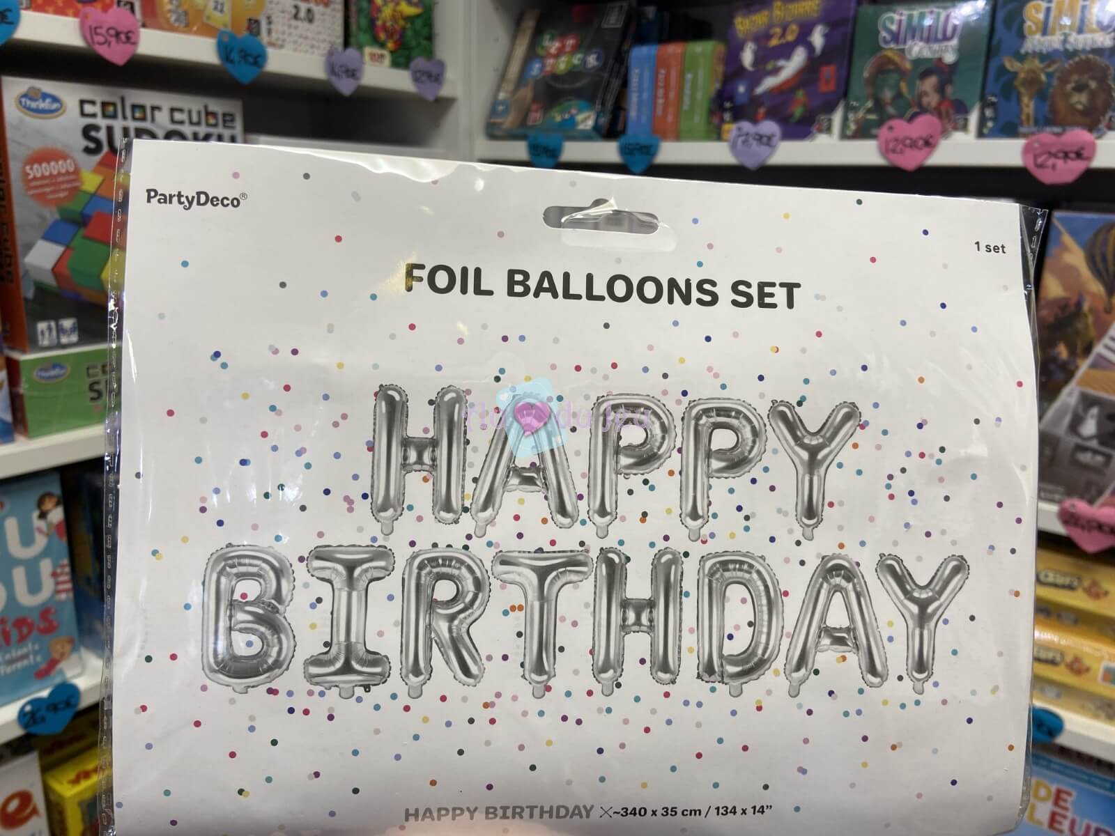 Ballon Lettres Happy Birthday Argente PartyDeco
