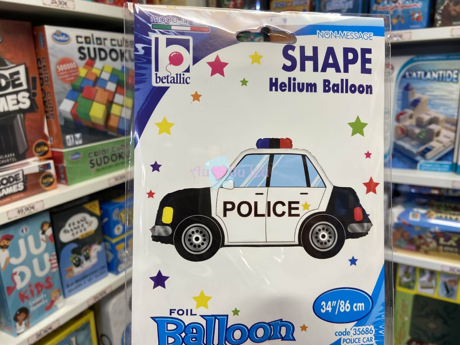 Ballon Voiture De Police 86 Cm 