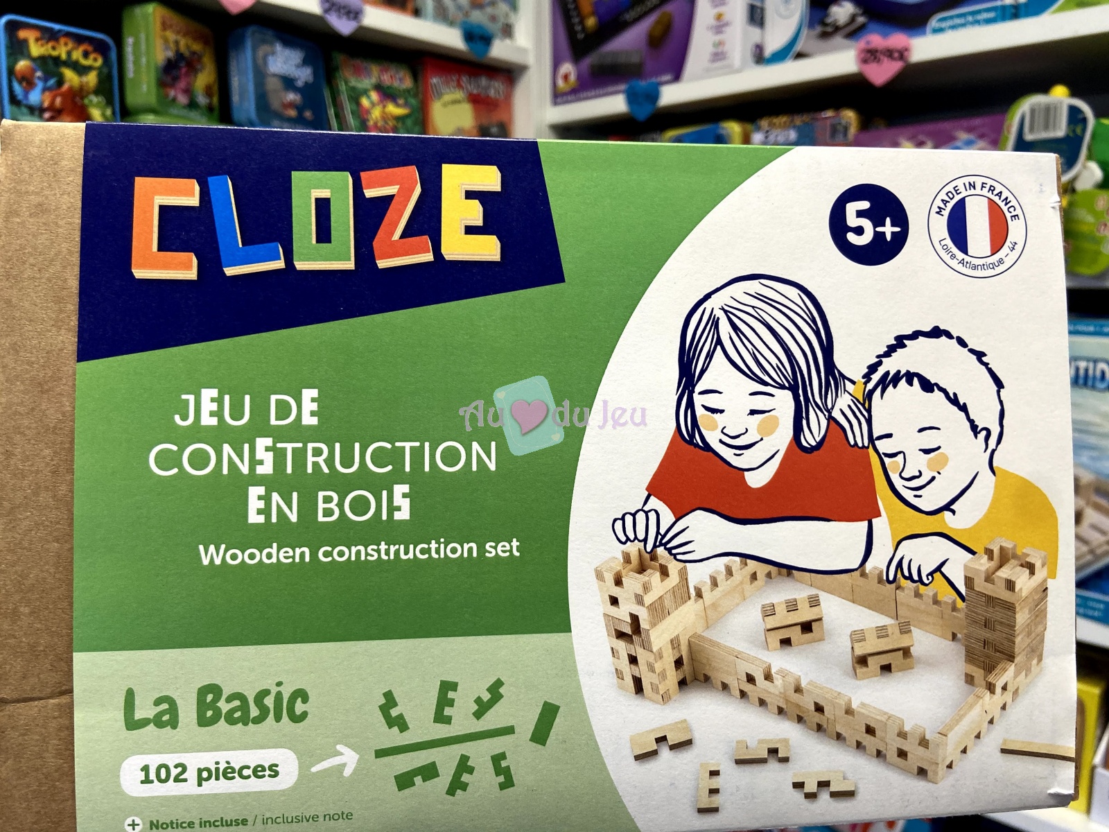 Jeu Construction Bois - La Basic 102 Pièces Cloze