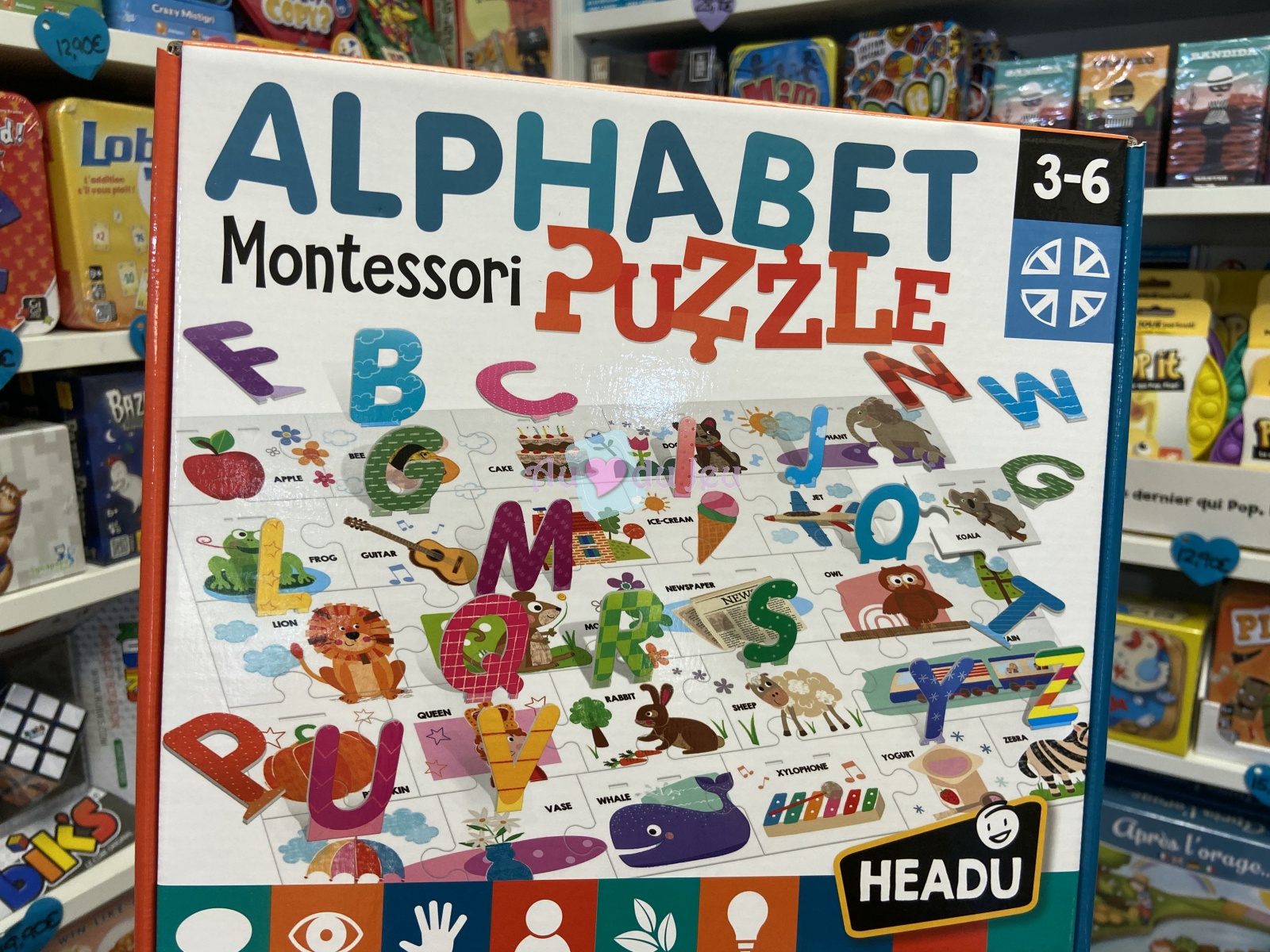 Montessori Alphabet Puzzle 3D Headu
