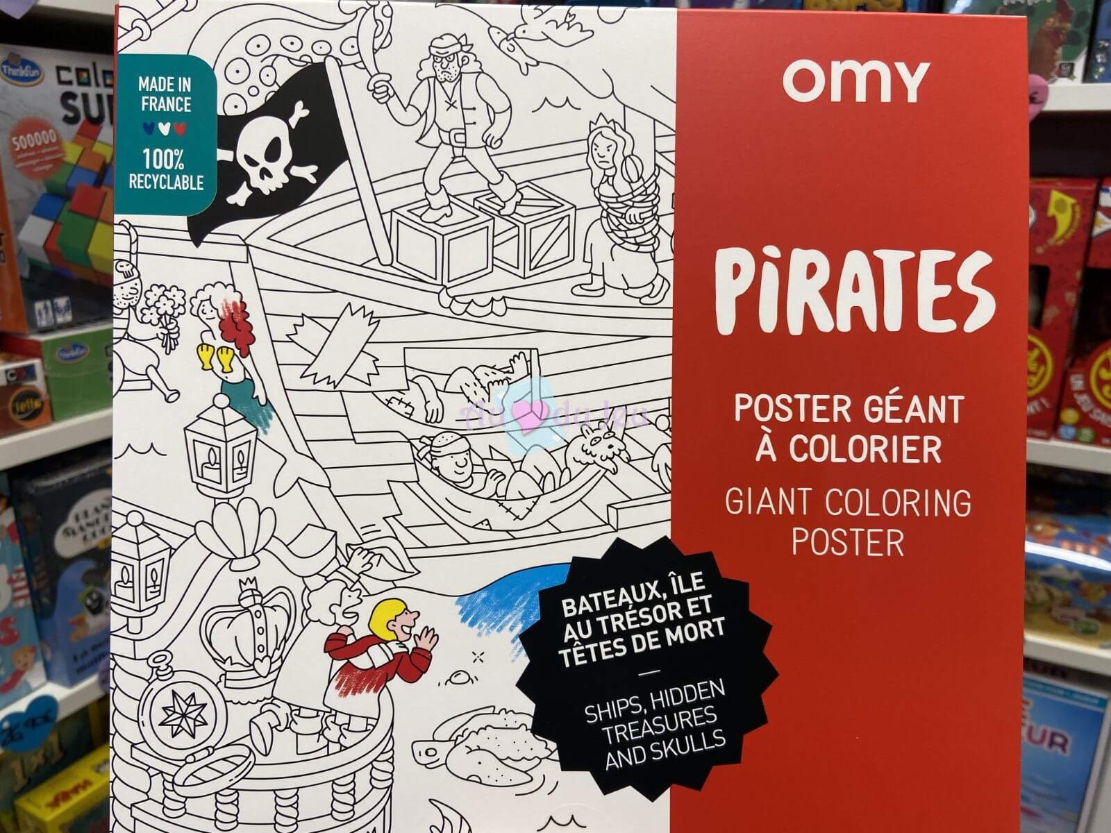 Poster Géant à Colorier Pirates OMY