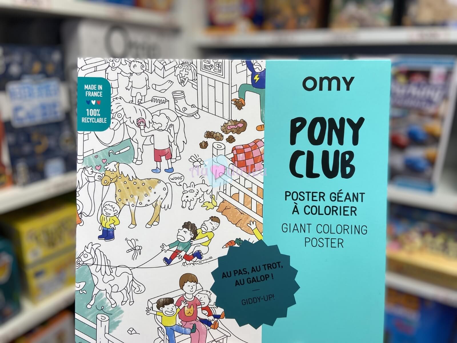 Poster Géant A Colorier Poney Club OMY
