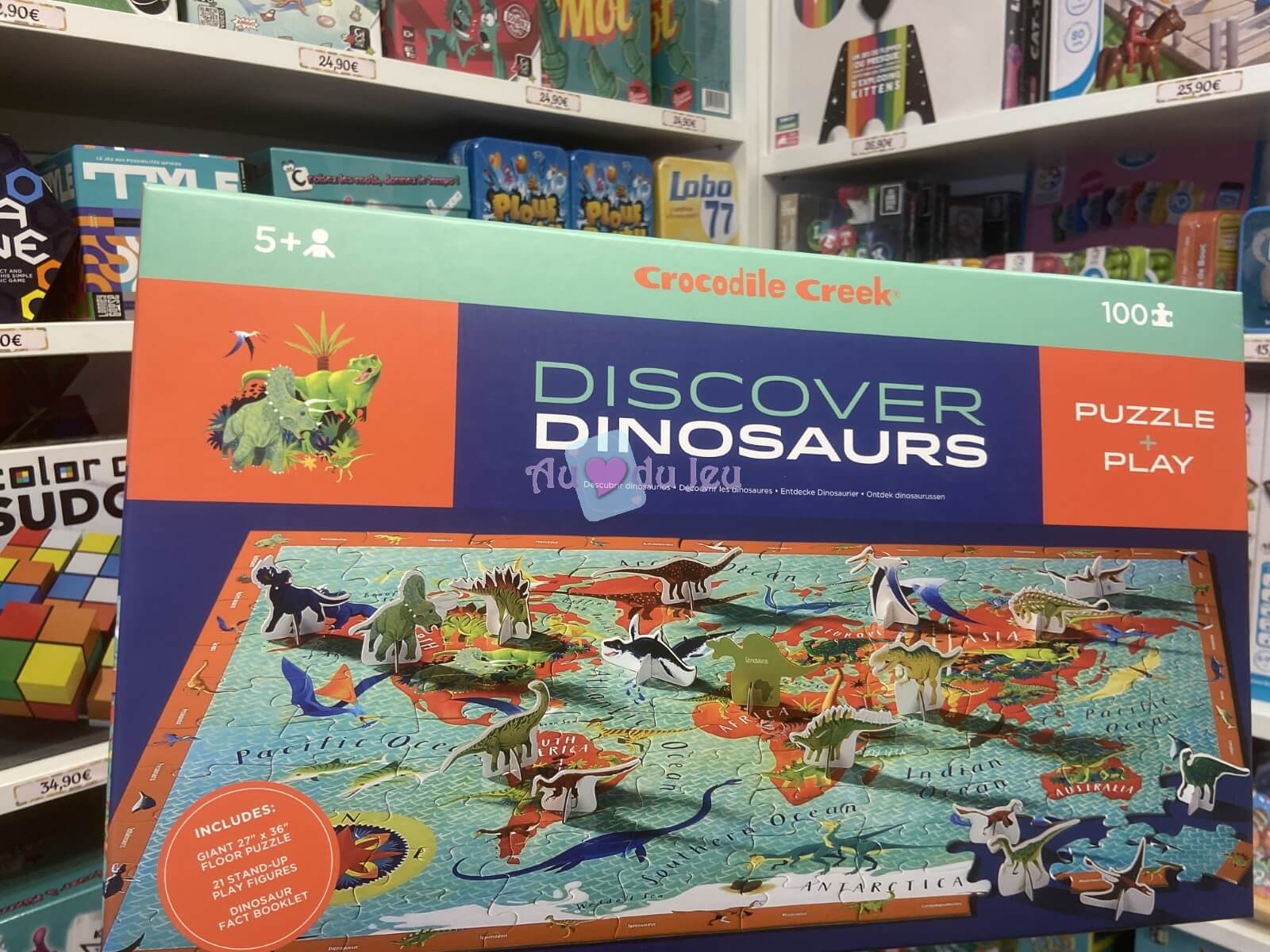 Puzzle &amp; Play 100 Pièces Dinosaures Crocodile Creek