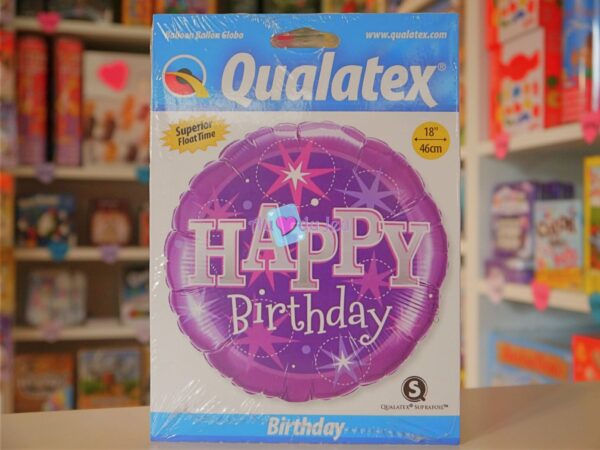 1 ballon helium joyeux anniversaire violet 1471 1 Qualatex