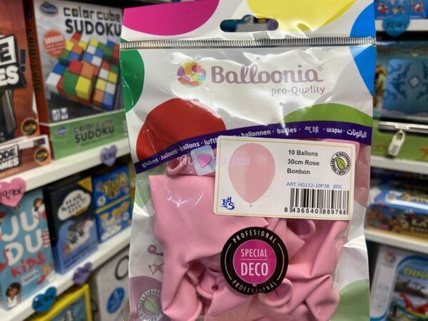 10 ballons latex 30 cm rose bonbon 7573 1