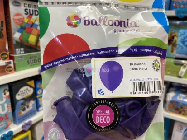 10 ballons latex 30 cm violet 7568 1
