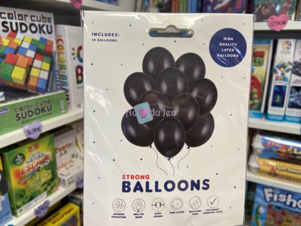 10 Ballons Noirs - 27 cm PartyDeco
