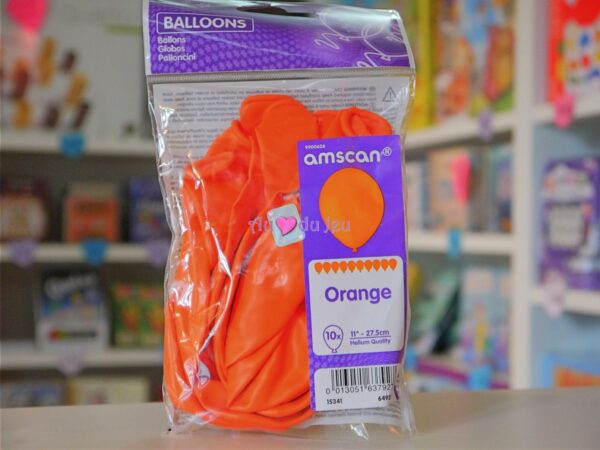 10 ballons orange 1771 1 Amscan