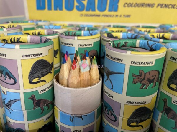 12 Crayons de Couleur Dinosaures Rex London