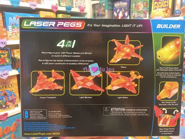 4 in 1 avion 64 pieces 3692 2 Laser Pegs