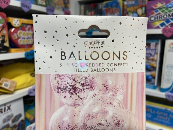 5 ballons confetti lila 5485 1