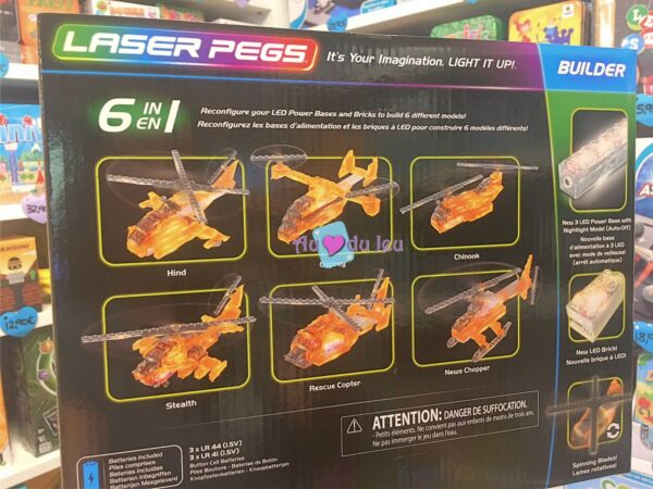6 in 1 helicopter 87 pieces 3693 2 Laser Pegs