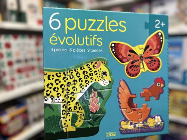 6 puzzles evolutifs animaux 9645