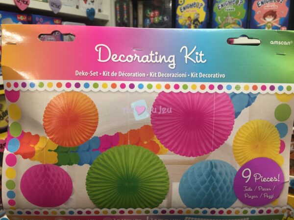 9 accessoires de decoration papier multicolore 4422 1 Amscan