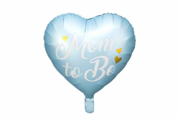 Ballon Mom To Be Bleu 35 cm PartyDeco