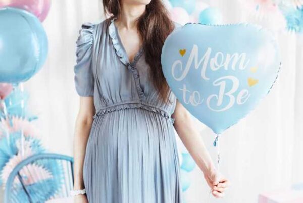 Ballon Mom To Be Bleu 35 cm PartyDeco