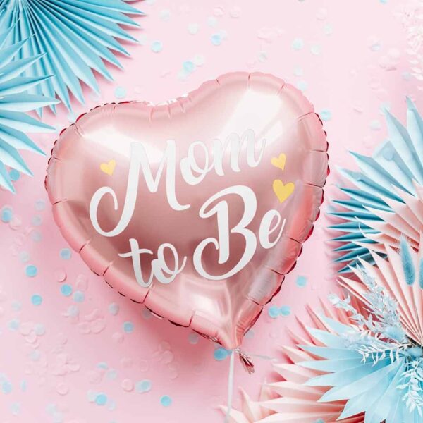 Ballon Mom To Be Rose 35 cm PartyDeco