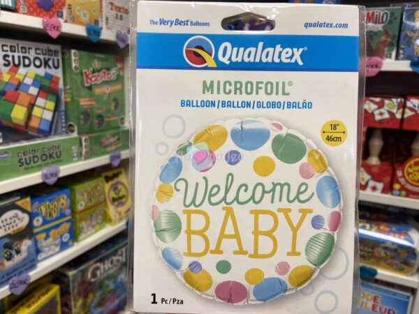 ballon 46 cm welcome baby 7452 1 Qualatex