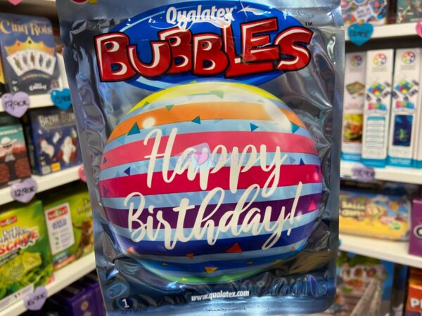 ballon bubbles happy birthday rayures 6314 1