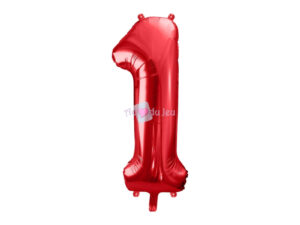 Ballon Chiffre 1 - Rouge (86 cm) PartyDeco