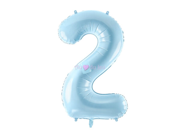 Ballon Chiffre 2 - Bleu Clair (86 cm) PartyDeco