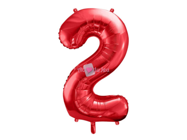 Ballon Chiffre 2 - Rouge (86 cm) Amscan